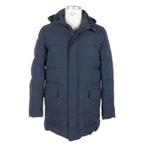 Emilio Romanelli Sleek Blue Men's Hooded Jacket -   -  Emilio Romanelli.